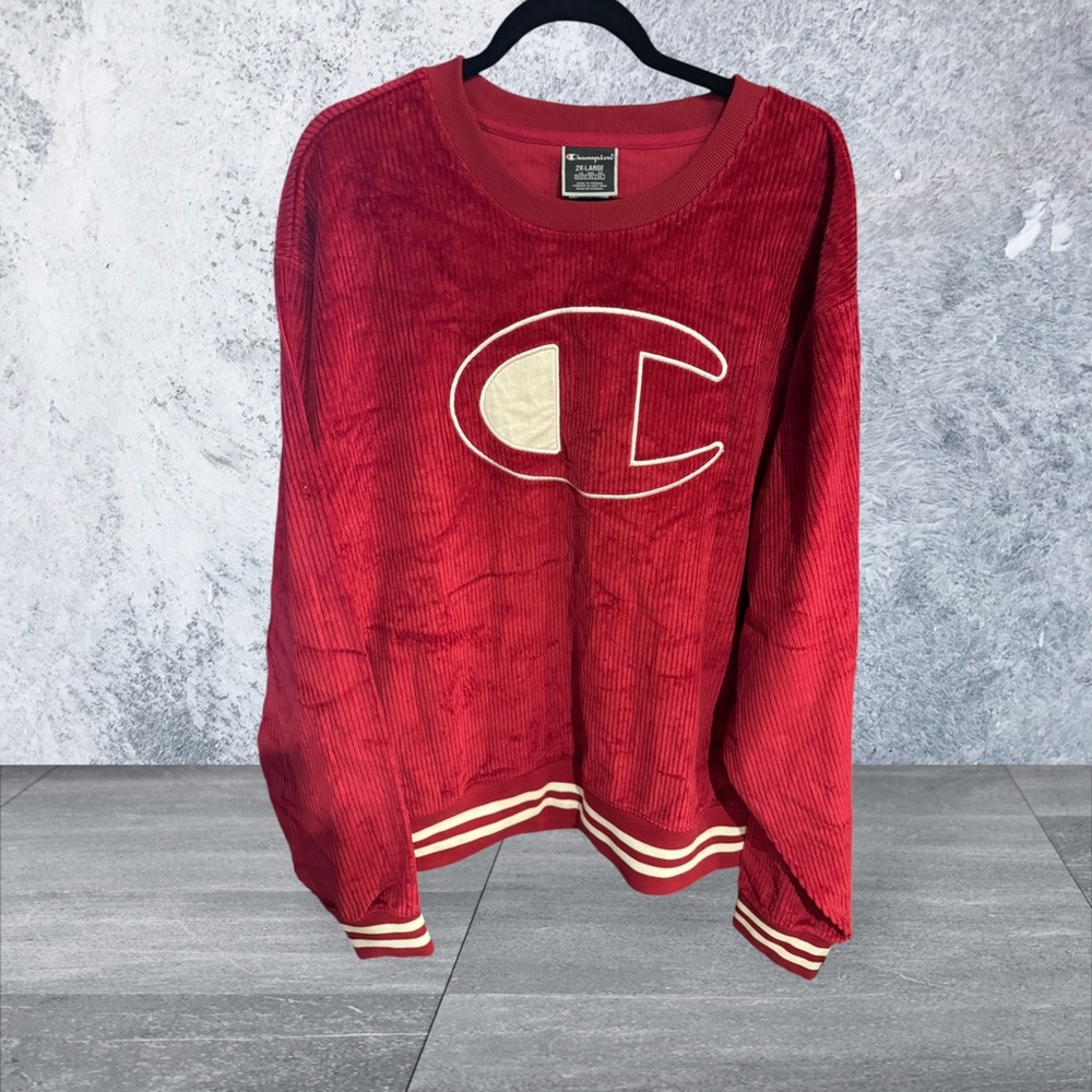 Champion Red Men's corduroy Shirt NWT